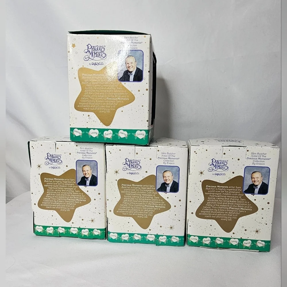 Precious Moments Lighted Ornaments Lot of 4 Enesco Christmas Vintage New In Box